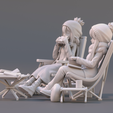 Nade_Rin_Grey_2.png Rin and Nadeshiko  - Laid Back Camp Anime Figure for 3D Printing