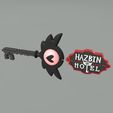 01.jpg Hazbin Hotel fan logo Keychain. TV series, cartoon, merch, cosplay