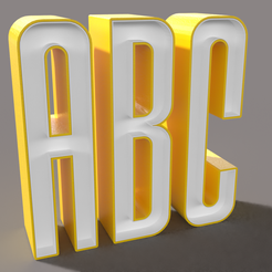 Render.png 3D file LedBox Font - Alphabet Collection - Letters and number boxes - No. 14・3D printing model to download