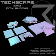 TECHSCAPE-6mm-City-Blocks.png TECHSCAPE - 6mm - Concrete Jungle (Hexless Battletech Terrain)