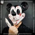 z5107746244655_4d94dc089d2c6ec2d0501f50e03f3bee.jpg Mickey Mouse Trap Mask - Damaged Version - Halloween Cosplay
