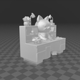 Gatito-con-escritorio-stl-8.png FREE! 🐾 Kawaii Cat with Desk and Bookshelf | STL FREE / Free Model