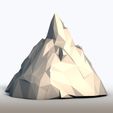 Low-Poly-Mountain0005.jpg Low Poly Mountain - Geometric Landscape Model - Minimalist Terrain Sculpture