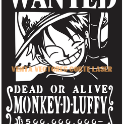 LUFFY-3.png ONE PIECE - LUFFY 3 WALL ART DECORATION - ANIME 3D PRINTING AND LASER CUTTING