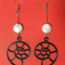IMG_2171.jpg STL-Datei Ammonite earrings・3D-druckbares Design zum Herunterladen