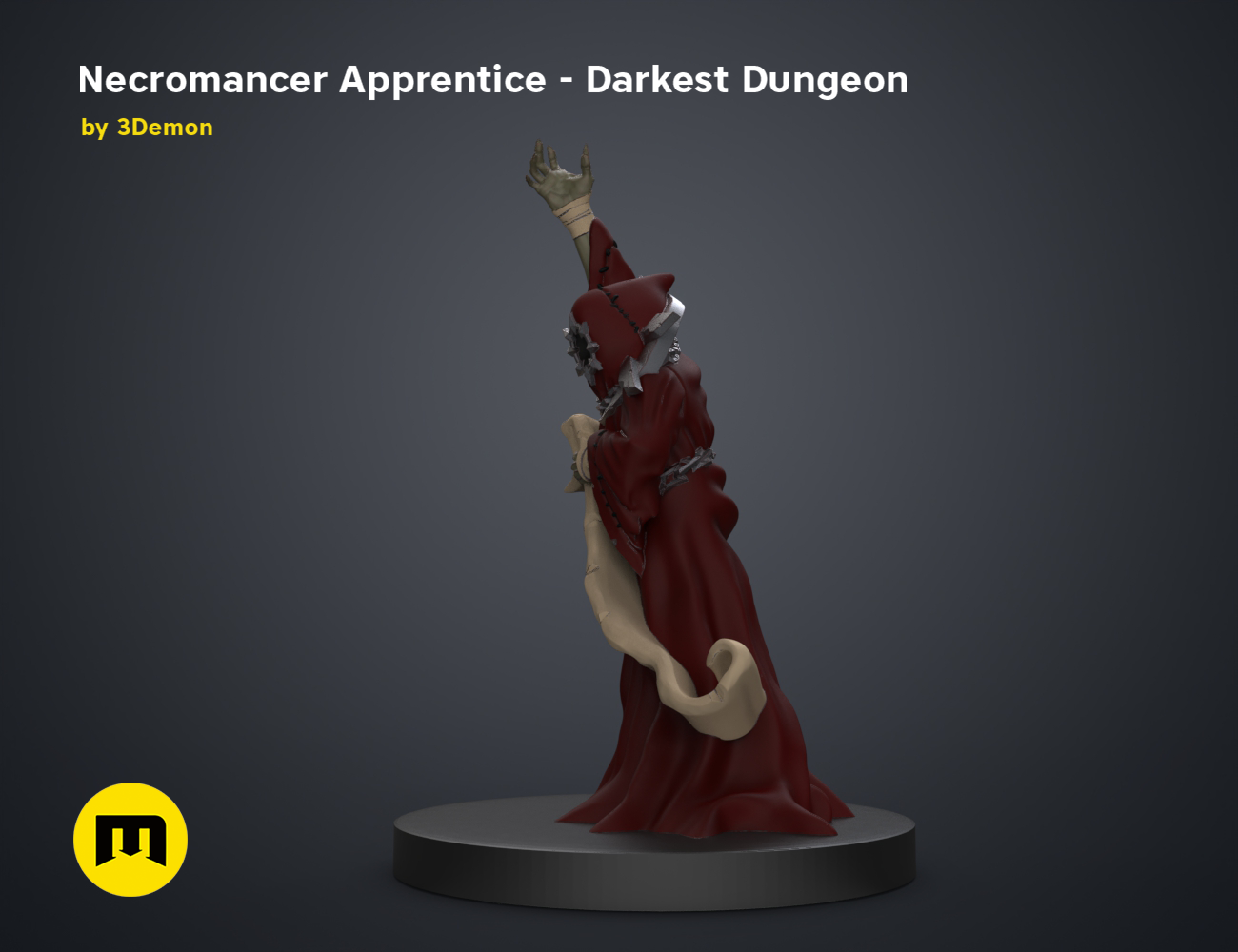 Necromancer Apprentice - Darkest Dungeon Le) LT) a) Archivo 3D Figura de Nigromante Aprendiz DnD - Darkest Dungeon・Modelo imprimible en 3D para descargar, 3D-mon
