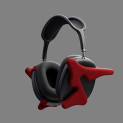 01.png Archivo STL Fijación Crimson Airpods Max・Idea de impresión 3D para descargar