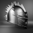 3.png Casco de caballero gótico con motivos ornamentales