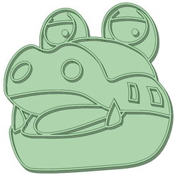 Croco_e.png STL file Animal crossing Croco cookie cutter・3D printing model to download