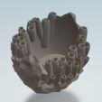 pot1.JPG Plant pot coral sea bed rock inspired design water vase - print ready - No support needed