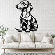 dachshundx.png Dachshund 2D Wall Art/Window Art