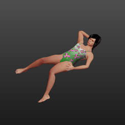 femmeplage-1.png Fichier STL Femme à la plage, PRINT-IN-PLACE・Design à télécharger et à imprimer en 3D