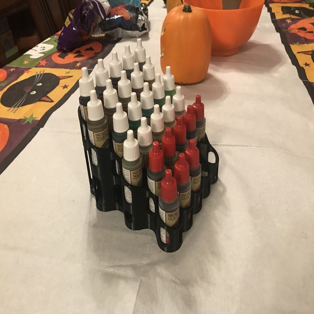 Скачать бесплатный файл STL Paint Rack, Less Plastic, 25 mm (Army Painter) • Модель с