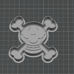 fobugy.png STL file One Piece Buggy Flag Pirate Cookie Cutter・3D print design to download