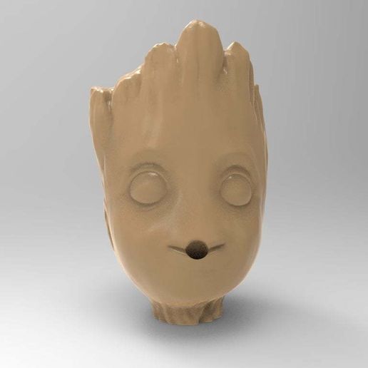 baby groot toothpaste top 3D model