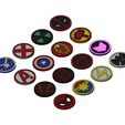 logos-coins-02.JPG Superhero logos and coins 3D print model