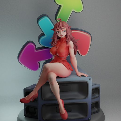 🎨 Friday Night Funkin Girlfriend・ 3D File for ・Cults