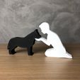 IMG-20240325-WA0004.jpg Boy and his Siberian Husky for 3D printer or laser cut