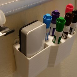 Quartet Dry Erase Marker Holder by phidesigned, Download free STL model