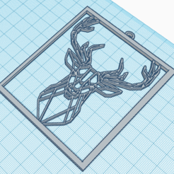 ciervo_cuadro.png STL file Wall decoration・3D print design to download