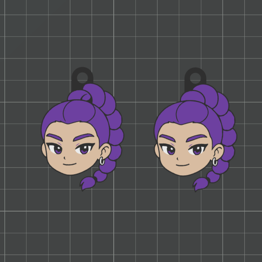 Kpop-Rumi-1.png Rumi Kpop Demon Hunter Keychain x 2 (One and Mirror Sided versions) Kpop Demon Hunters Keychains Collection –  4 Color 3MF for AMS Printers