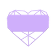 marcadorset.stl Polygonal heart cutter + embosser | Poly heart cutter + embosser