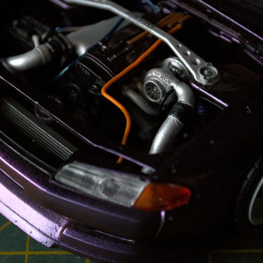 🚁 single turbo system for GTR R32 tamiya.・3D Print with the Elegoo Mars ...