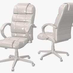 Office-chair-low-poly01.jpg Fichier 3D Chaise de bureau low poly・Modèle à télécharger et à imprimer en 3D