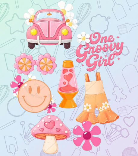 Groovy Girl Birthday Cookie Cutter Set