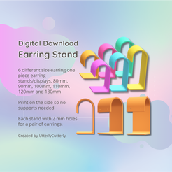 Cover-7.png Earring Stand Stl Files - 6 sizes STL Digital File Download- Print Yourself Digital File