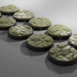 ovw-new.png STL file 8x 2x 32mm base with bricks (+toppers) (2 scales)・3D printable model to download