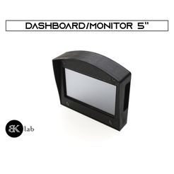Dash.jpg Fichier STL Moniteur de tableau de bord 5 pouces - HDMI/USB・Objet imprimable en 3D à télécharger