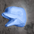 low-poly-head-2.png Beluga whale low poly head wall mount STL