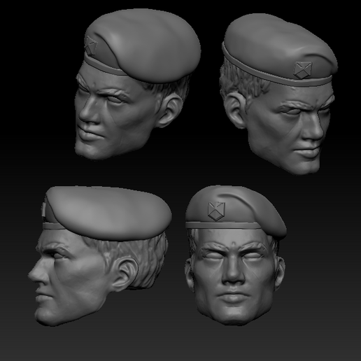 gi joe classified head dusty v 3 style 1/12 3D model