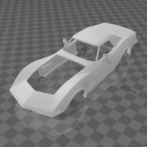 Chevrolet Camaro ZL1 1969 Shell Body – Divided Parts for Easy Printing