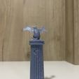 macka2.jpg Flying Cat on Pillar DND miniature - Pre Supported