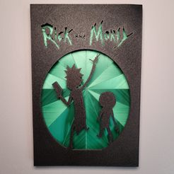 20210119_092202.jpg STL-Datei Rick and Morty Silhouette 2・Design für den 3D-Druck zum Herunterladen