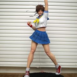 IMG_1351.jpg Fichier 3D Sakura Kasugano Street Fighter Fan Art Statue 3d Printable・Plan imprimable en 3D à télécharger