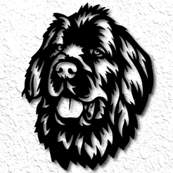 project_20230215_0112454-01.png STL file newfoundland dog wall art newfie wall decor・3D printable model to download