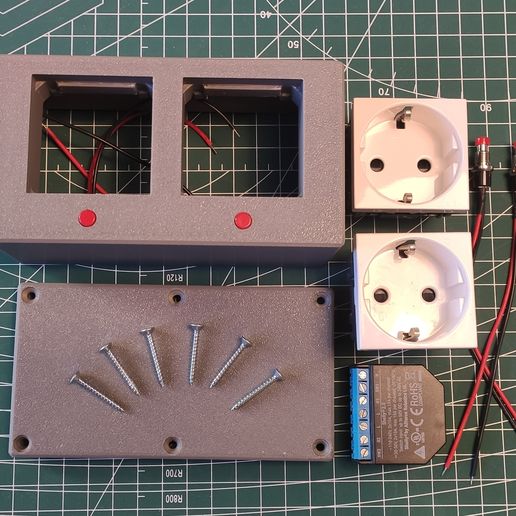STL file Shelly automation and home automation box with schuko plug ...