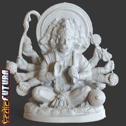 SQ-2.jpg Archivo STL Panchavaktra Hanuman - El de las Cinco Caras・Diseño imprimible en 3D para descargar