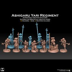 ashigaru-yari-regiment-insta-promo.jpg Fichier 3D Régiment Ashigaru Yari・Plan pour impression 3D à télécharger, SharedogMiniatures