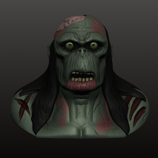Primal Season 3 Zombie Spear Bust