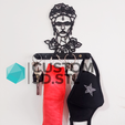 fridaa.png STL file frida kahlo Key Holder / Key Holder of Frida Kahlo・3D print model to download