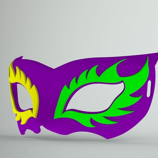 Mardi Gras Mask 3D model