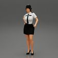 4940010.jpg woman police officer in white shirt and black dress and hat