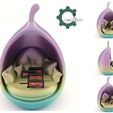 il_fullxfull.5896460390_7pts.jpg Game Card Holder Pear Shaped Sofa by Cobotech, Game Card Organizer, Desk/Home Decor, Cool Gift
