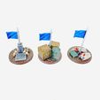 Tabletop-Gelaende-Fahnen-bemalt-3.jpg Mission Objectives Set – Sci-Fi – for 28 mm tabletop