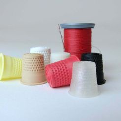 3D printed thimbles.jpg Free STL file 3D-printable Thimble - (14, 16, 18 mm)・3D print object to download