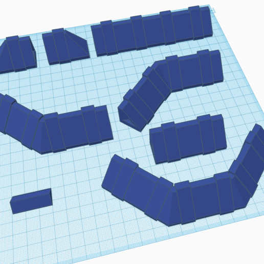 CONCRETE WALL SET FOR 28MM WARGAME (FDM FRIENDLY)